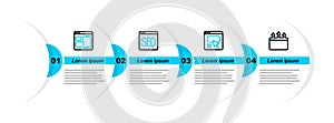 Set line Browser window, UI or UX design, SEO optimization and Web developer programming code icon. Vector