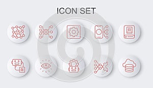 Set line Cloud database, Artificial intelligence robot, Computer api interface, Neural network, AI and Robot setting