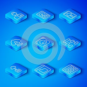 Set line Cloud technology data transfer, Browser files, Hierarchy organogram chart, computing lock, Analyst engineer and