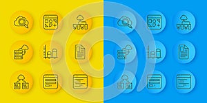 Set line Cloud technology data transfer, Network cloud connection, Data analysis, Software, File document, Search