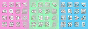 Set line Cloud technology data transfer, Network cloud connection, Search engine, Browser files, concept with folder