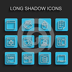 Set line Code terminal, Browser setting, window, Server, Data, Web Hosting, Laptop, Software, and Cloud technology data
