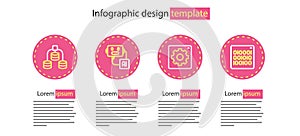 Set line Computer api interface, Binary code, Artificial intelligence robot and Server, Data icon. Vector