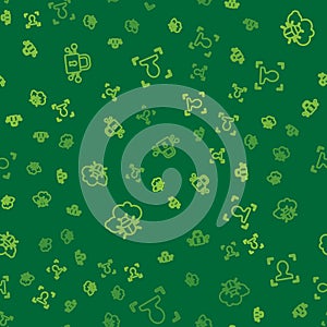 Set line Cyber security, System bug on a cloud and Face recognition on seamless pattern. Vector