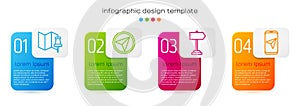 Set line Folded map with push pin, Infographic of city map navigation, Road traffic sign and City map navigation