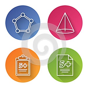 Set line Geometric figure Sphere, Graph, schedule, chart, diagram, Mathematics function sine and Calculator. Color