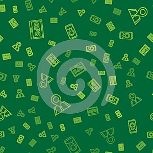 Set line Gps device with map, Location and City navigation on seamless pattern. Vector