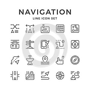 Set line icons of navigation