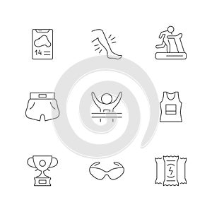 Set line icons of running