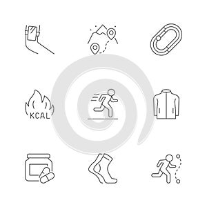 Set line icons of running