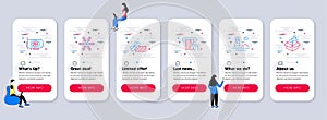 Set of line icons, such as Credit card, Lighthouse, Gpu. Vector photo