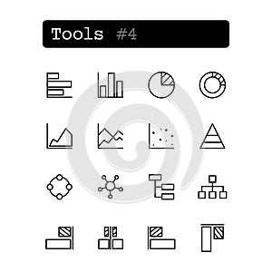 Set line icons. Vector. Tools editor