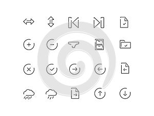 Set of line icons web interfaces