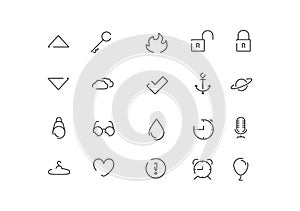 Set of line icons web interfaces