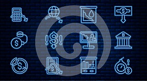 Set line Money bomb dollar crisis, Bank building, Drop crude oil price, Dollar rate decrease, Debt ball chained to coin