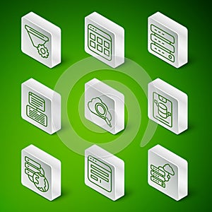 Set line Network cloud connection, Browser window, Filter setting, Search computing, Server, Data, Web Hosting, files