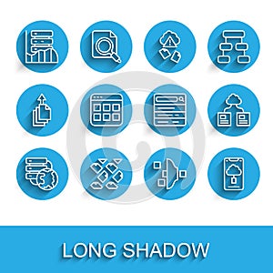 Set line Network cloud connection, Data stream, Server, Data, Web Hosting, Filter setting, Cloud technology data