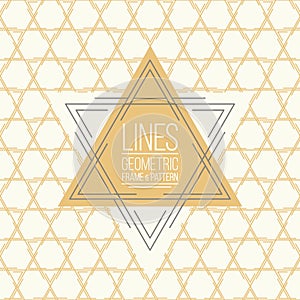 Set of line pattern and linear frame