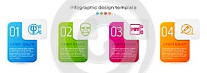 Set line Psychology, Psi, Drama theatrical mask, and Addiction to drug. Business infographic template. Vector