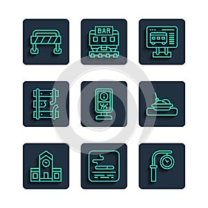 Set line Railway station, Smoking area, Train clock, Ticket office to buy tickets, Information stand, Broken rails