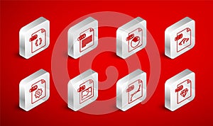Set line RUBY file document, TXT, PPT, PHP, SVG, CSS, JPG and DLL icon. Vector
