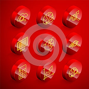 Set line Search cloud computing, Financial growth, data analysis, Binary code, Pie chart infographic, Calculator and