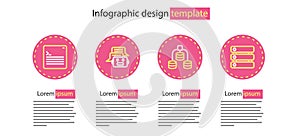 Set line Server, Data, Chat bot and Web developer programming code icon. Vector