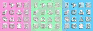 Set line Server, Data, Web Hosting, Different files, File missing, Cloud technology data transfer, Network cloud