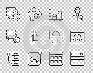 Set line Server, Search engine, Data analysis, Cloud technology data transfer, Network cloud connection, export, Browser