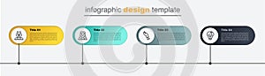 Set line Skull, Zombie finger, Vampire and Krampus, heck. Business infographic template. Vector