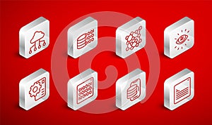 Set line Web developer programming code, Binary, Neural network, Artificial intelligence AI, Cloud technology data