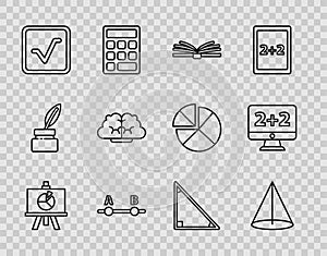 Set line XYZ Coordinate system, Graph, schedule, chart, diagram, Mobile calculator interface, Test exam sheet, Open book