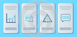 Set line XYZ Coordinate system, Triangle math, Graph, schedule, chart, diagram and Mathematics function cosine icon