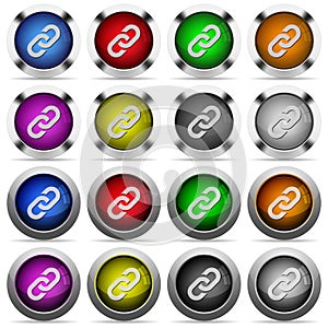 Set of link glossy web buttons.