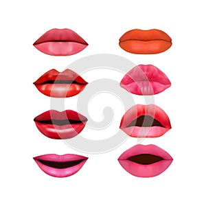 Set of lips