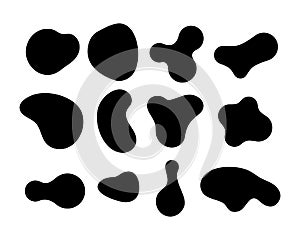 Set of liquid shapes. Abstract watery forms template photo