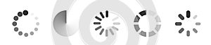 Set of loading icons. load. load bar icons. Vector
