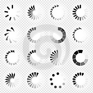 Set Loading icons. Load. load icons. White background. Vector icon
