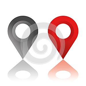 Set of location icons. Modern map markers .Vector illustration on a white background