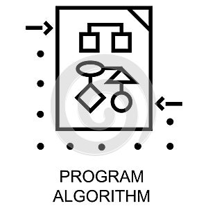 Program Algorithm Icon. Vector Icon Design