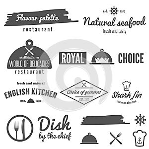 Set of logo, badge, emblem and logotype elements