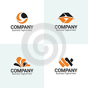Set of Logo, Business logo concept, 4 logo set