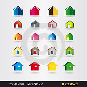 Set of logo house - real estate