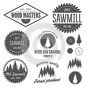 Set of logo, labels, badges and logotype elements