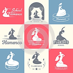 Set Logos and Badges Flamenco photo