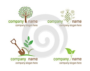 Gardening and Nature logos for companies. photo