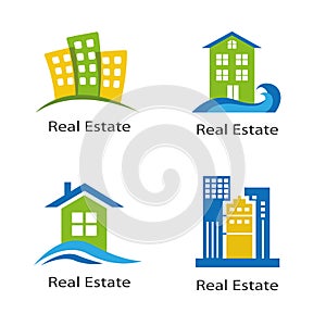 Set of logos of real estate