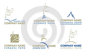 Set of logotypes for companies