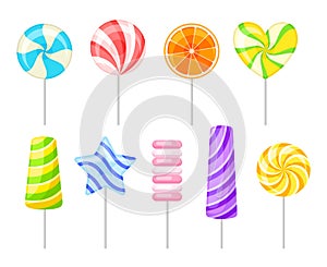 Set of lollipops. Vector illustration on a white background.