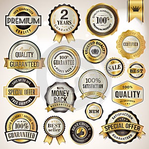 Set of luxury badges and stickers